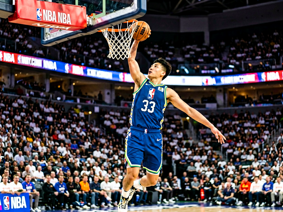 NBA职业篮球赛事精彩扣篮画面